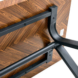 Herringbone Pattern Dining Table A Perfect Match For Modern Minimalist And Industrial Home Styles - Walnut