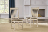 Beacon Dining Slatback Chair With Wood Seat