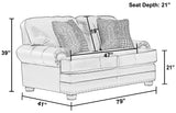 Roberto - Leather Loveseat - Cocoa