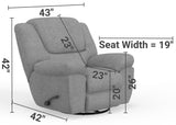 Trifecta - Swivel Recliner - Smoke