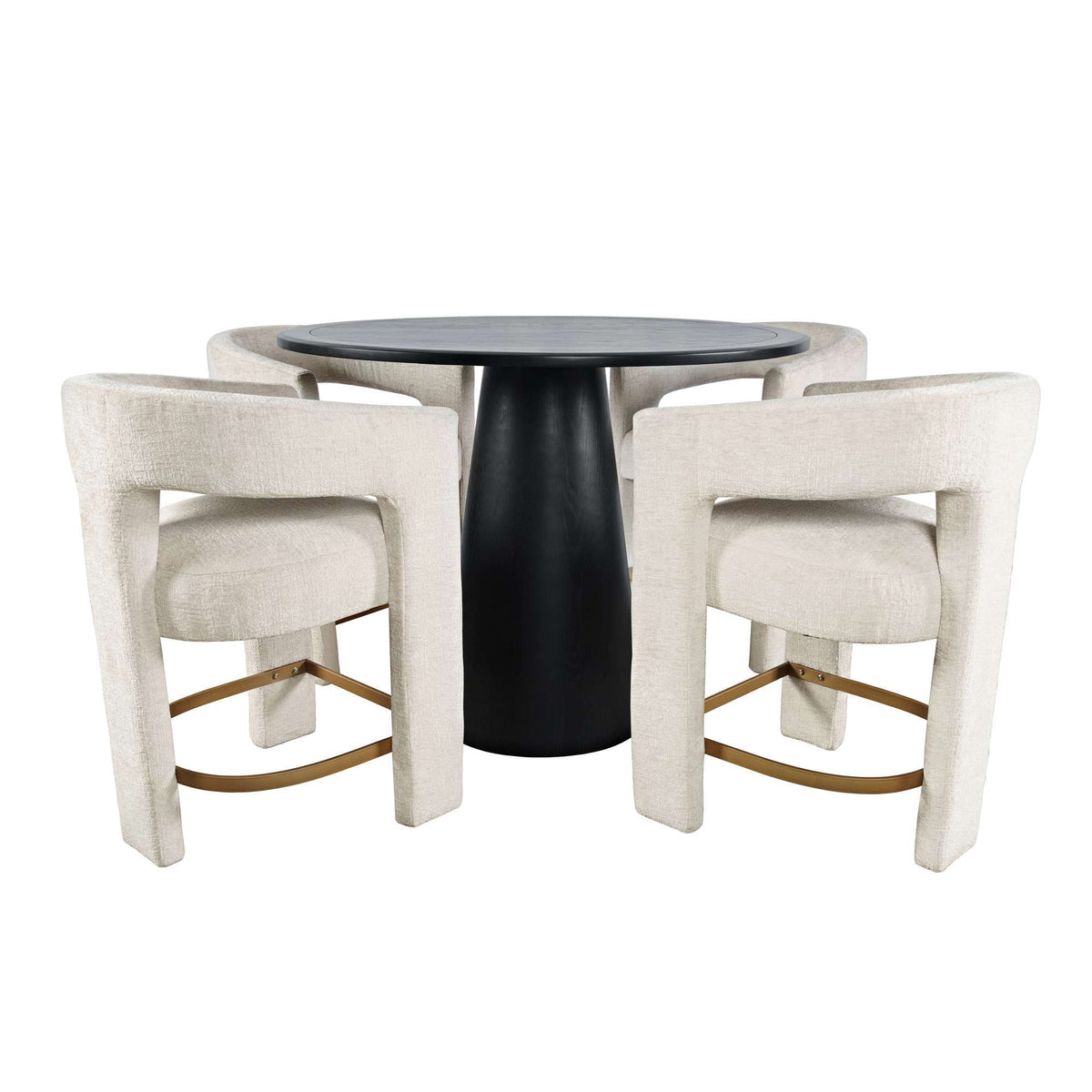 Gwen - 5 Piece Counter Dining Set - Black Table