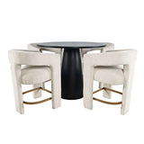 Gwen - 5 Piece Counter Dining Set - Black Table