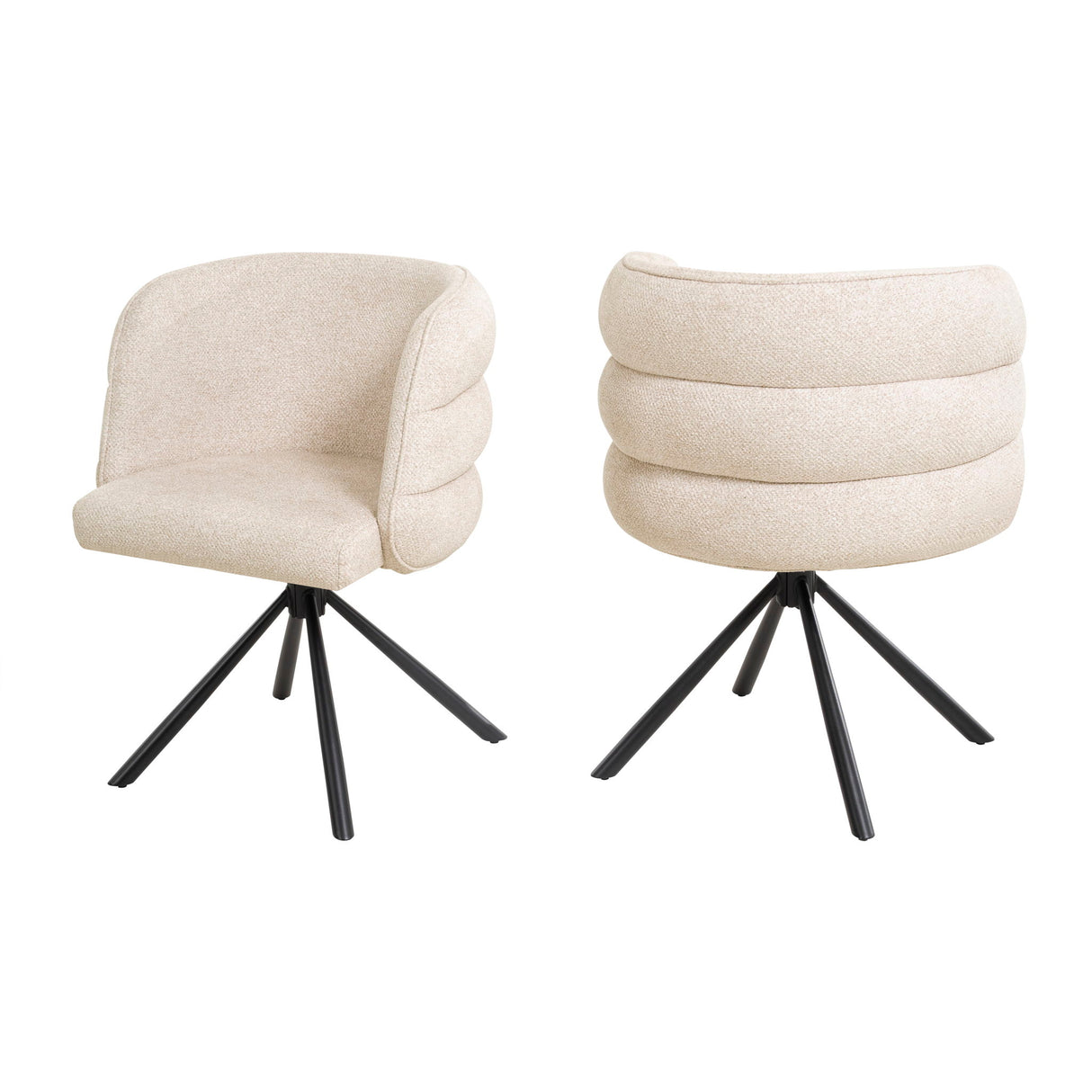 270 Degree Swivel Upholstered Desk Chairs (Set of 2)