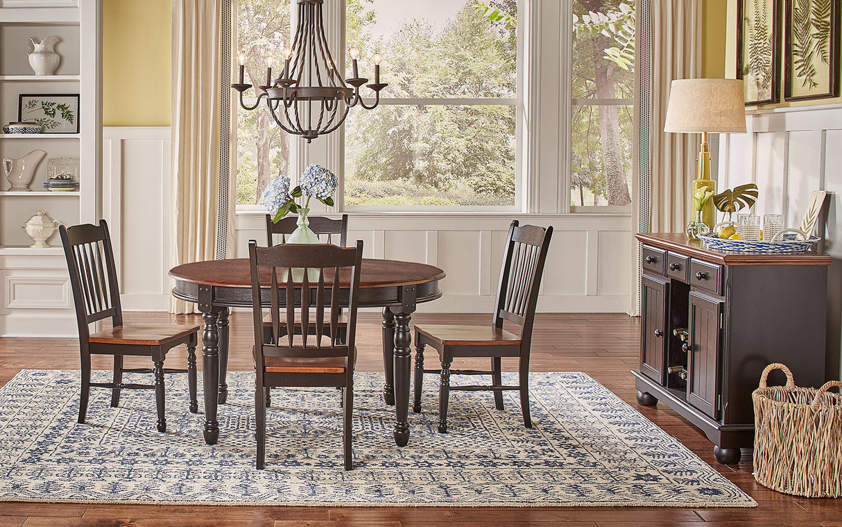 British Isles Dining Leg Table W/2-12 Leaves