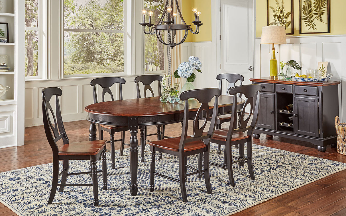 British Isles Dining Leg Table W/2-12 Leaves