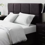 Linen-Weave Cotton Twin Long Sheet Set - White