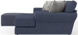 Cape May - Sofa Chaise With Comfort Coil Seating, 41" Cocktail Ottoman And 5 Accent Pillows