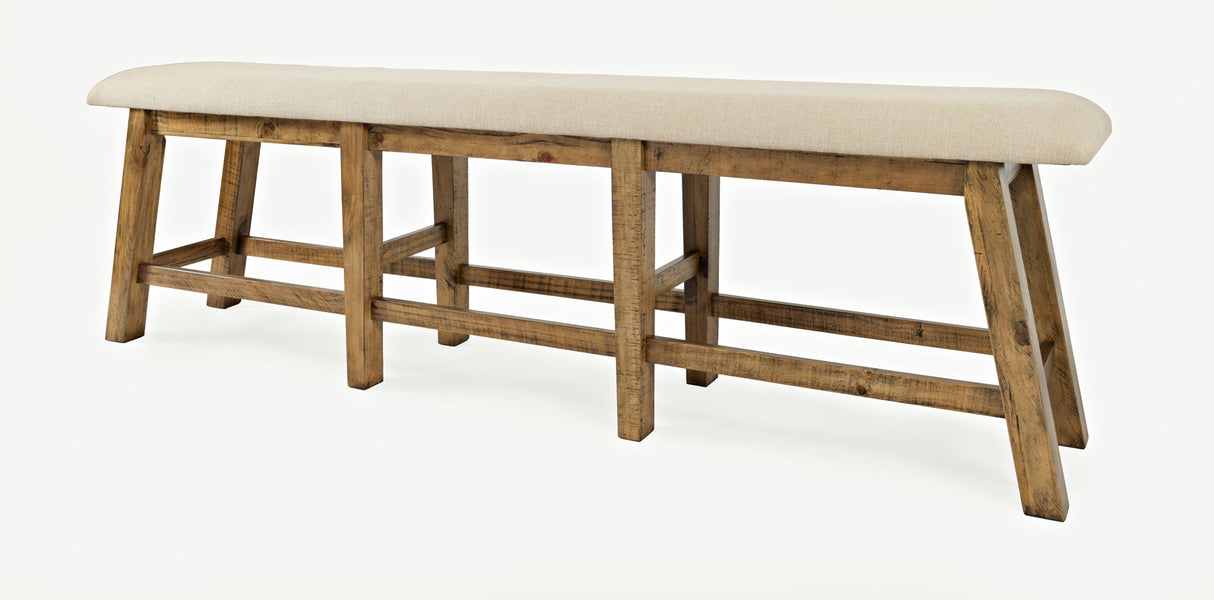Telluride - Counter Bench - Driftwood Gray / Beige