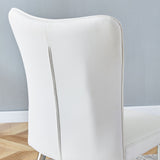 Modern Minimalist Dining Chairs With Metal Legs