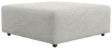 Majesty - Castered Cocktail Ottoman - White