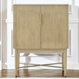 Vida - Marble Top Wine Cabinet - White