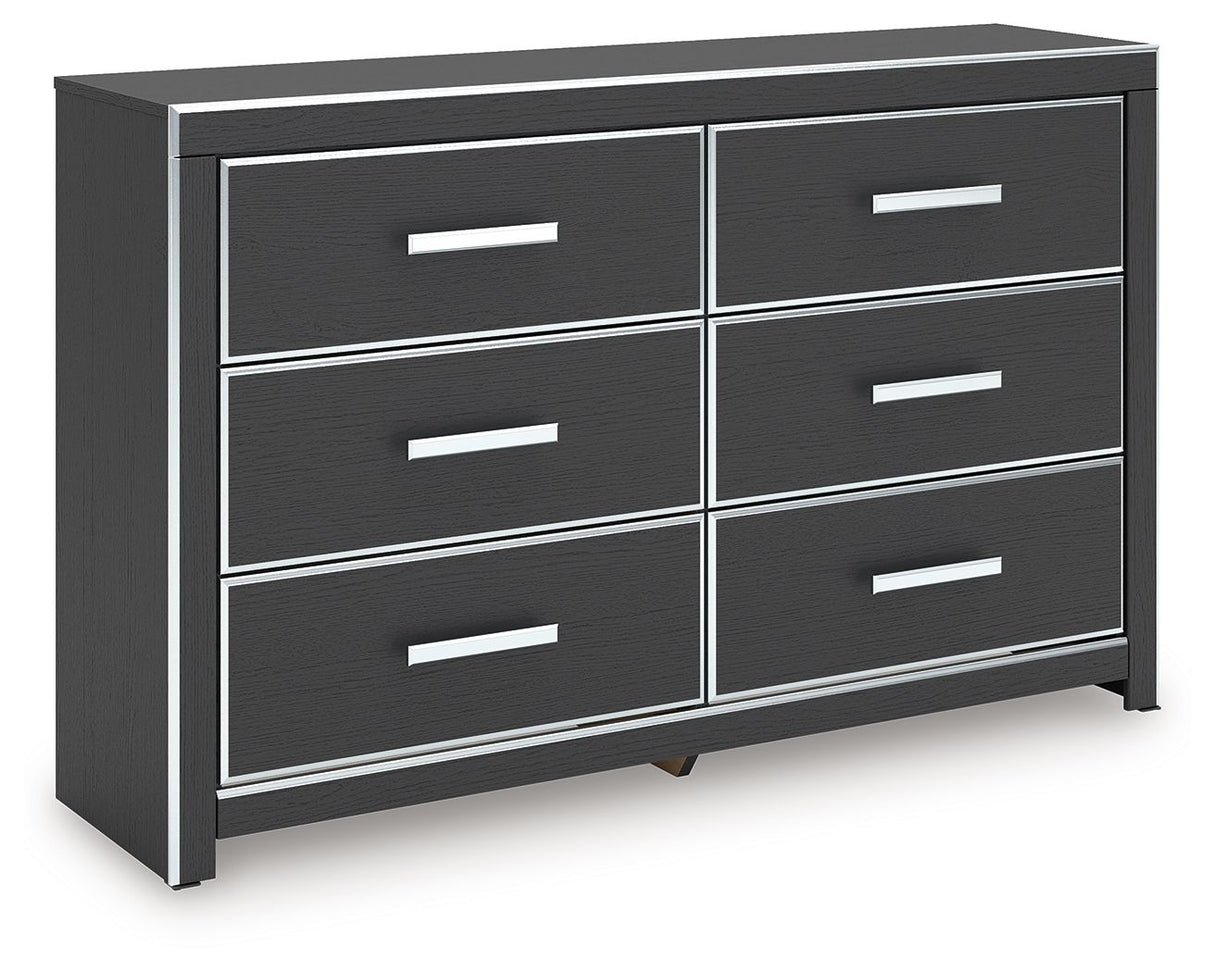 Zuraleus - Black - Six Drawer Dresser