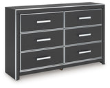 Zuraleus - Black - Six Drawer Dresser