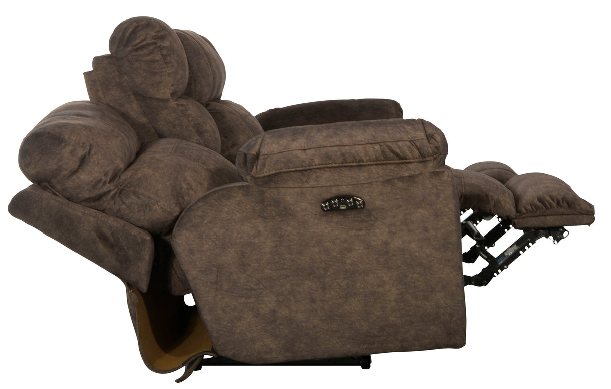 Sedona - Power Headrest Lay Flat Reclining Console Loveseat With Storage & Cupholders