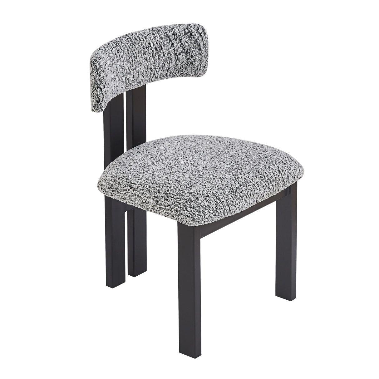 Modern Upholstered Armless Dining Chairs With Metal Legs