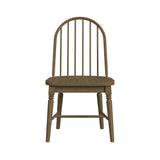Heritage - 5 Piece Standard Height Dining Set (Round Table And Four Oak Brown Chairs) - Oak Brown And Black