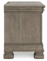 Lexorne - Three Drawer Night Stand - Gray