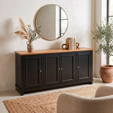 Sophia - 68" Console w/ 4 Doors - Black