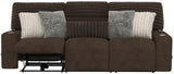 Zen - Power Reclining Sofa With CR3 Heat/Massage/Zero Gravity - Chocolate