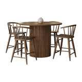 Auden - 5 Piece Counter Height Dining Set - Chestnut With Chestnut Table