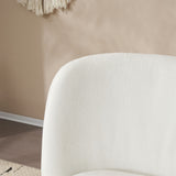 Modern Low Back Accent Upholstered Armless Living Room Chairs, Round Feet