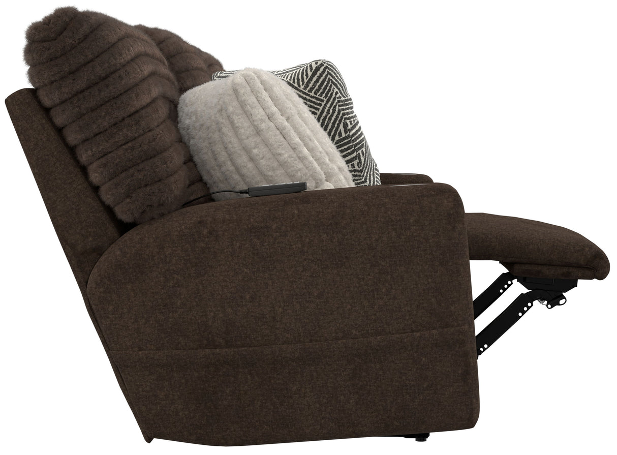 Zen - Power Reclining Sofa With CR3 Heat/Massage/Zero Gravity - Chocolate