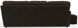 Mammoth - 3 Piece Sectional With Cocktail Ottoman (RSF Chaise) - Chocolate