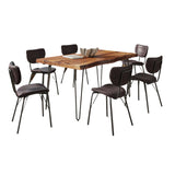 Nature's Edge - 7 Piece Upholstered Dining Set - Chestnut