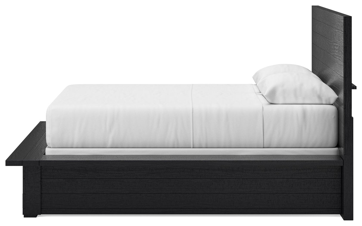 Londer - Black - Queen Panel Bed