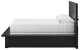 Londer - Black - Queen Panel Bed
