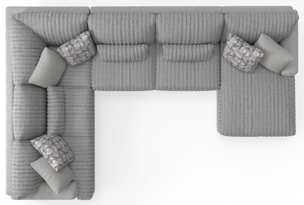 Titan - Sectional With Comfort Coil Seating And Accent Pillows