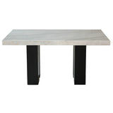 Camilla - Rectangular Counter Height Table - Pearl Silver