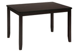 Dark Rustic Prairie - 5 Piece Dining Set - Dark Brown