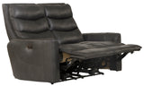 Bosa - Power Reclining Loveseat - Charcoal - Leather