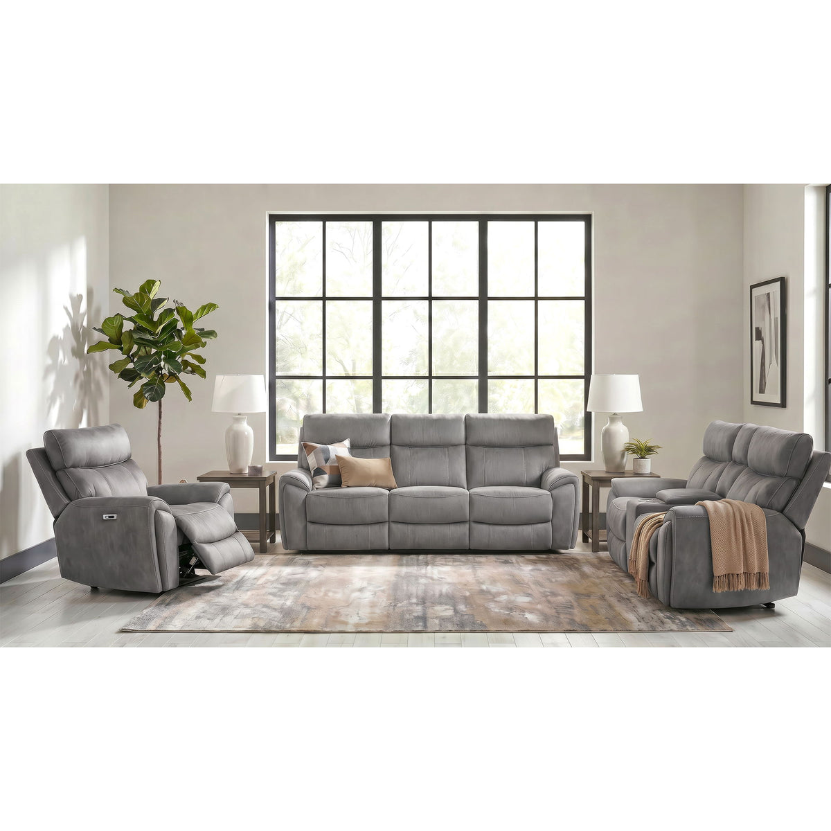 Jackpot - P1 Recliner - Explore Light Gray