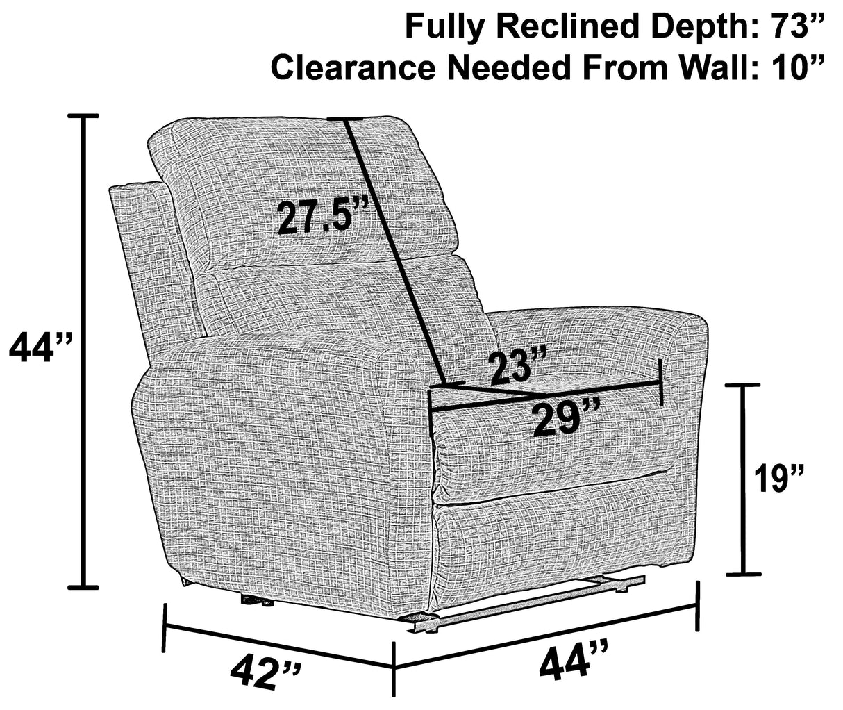 Justine - Lay Flat Extra Wide Recliner - Sandstone