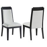 Dining Side Chair (Set of 2) - Black / Ivory