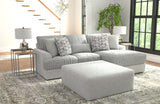 Titan - 2 Piece Sofa Chaise With Comfort Coil Seating, 45" Cocktail Ottoman And 5 Accent Pillows Included (Right Side Facing Chaise) - Moonstruck