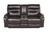 Fortuna - Recliner Console Loveseat - Dark Brown