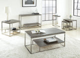 Lucia - Chairside End Table - Gray Top