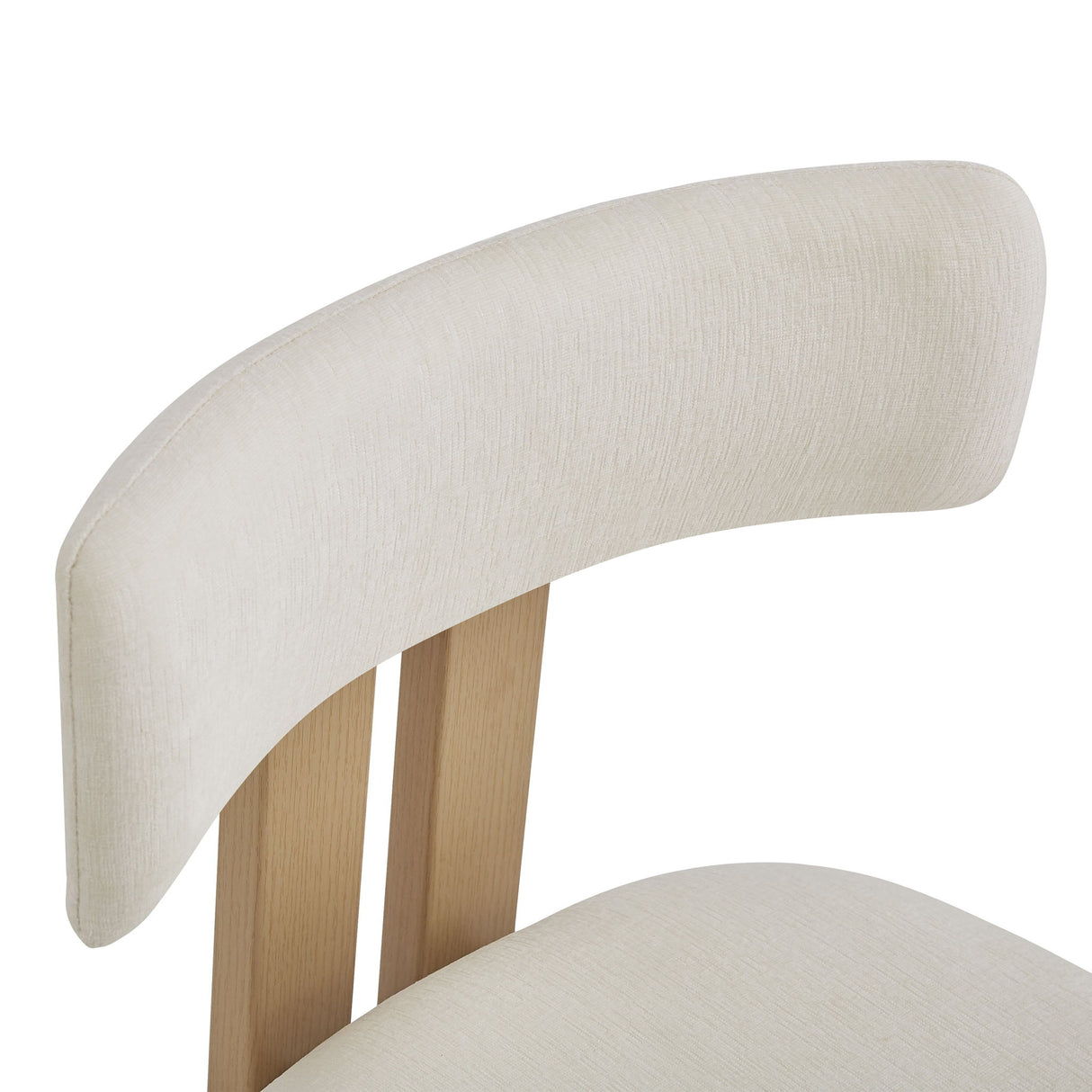 Modern Upholstered Armless Dining Chairs With Metal Legs