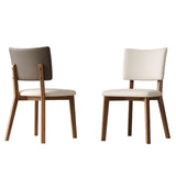 Dining Chair (Set of 2) - White / Deep Walnut