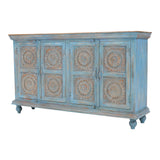 Marchand - 71" Accent Cabinet - Antique Blue