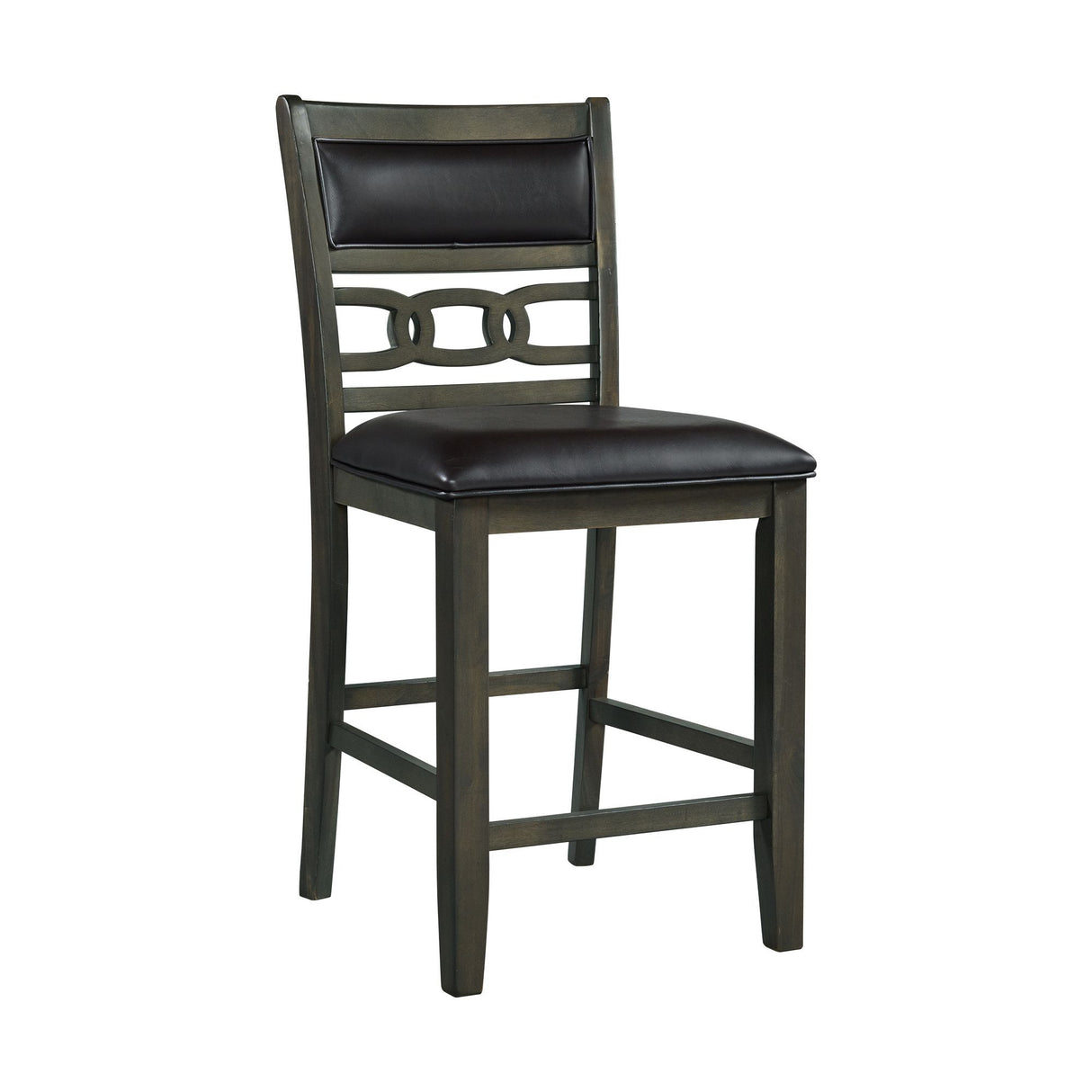Amherst - Counter Side Chair With PU Cushion (Set of 2) - Gray Finish