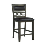 Amherst - Counter Side Chair With PU Cushion (Set of 2) - Gray Finish