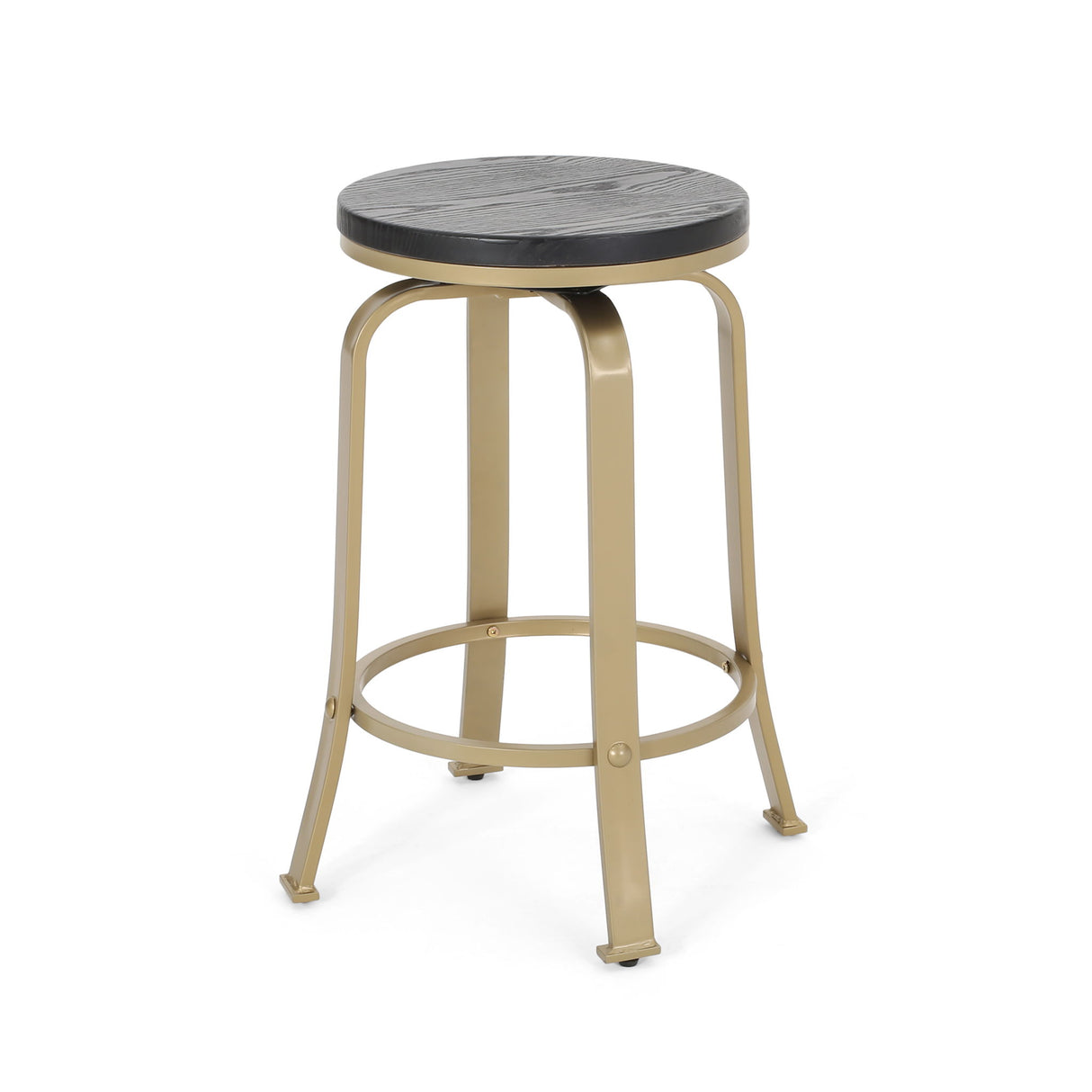 Modern Industrial Counter Stool Set With Swivel Function
