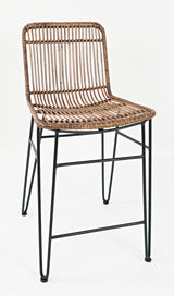 Weaver - Rattan Hairpin Counter Stool (Set of 2) - Rattan Brown
