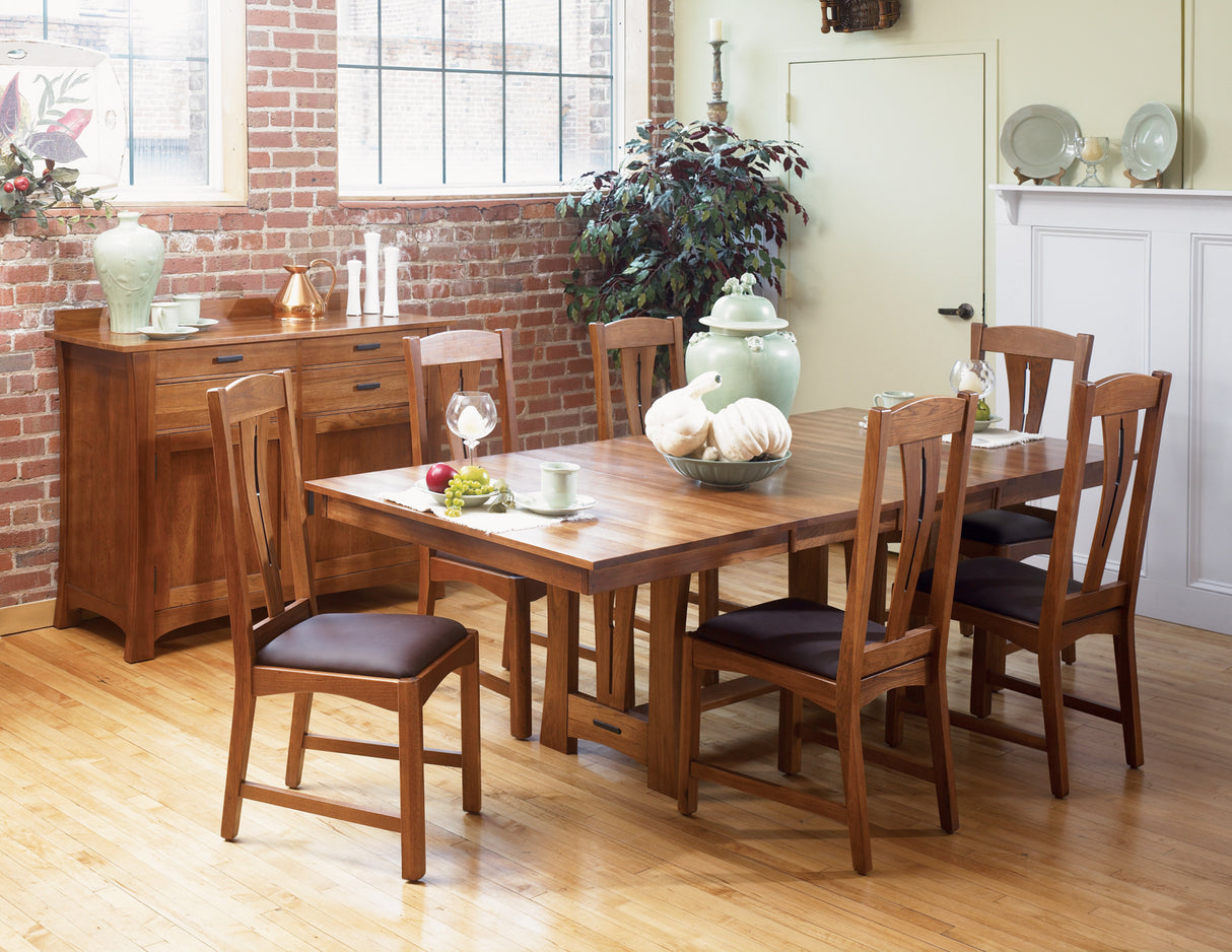 Cattail Bungalow Dining Cat 42X60 Trestle Dining Table