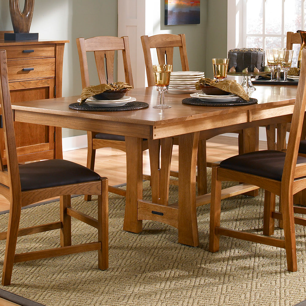 Cattail Bungalow Dining Cat 42X60 Trestle Dining Table