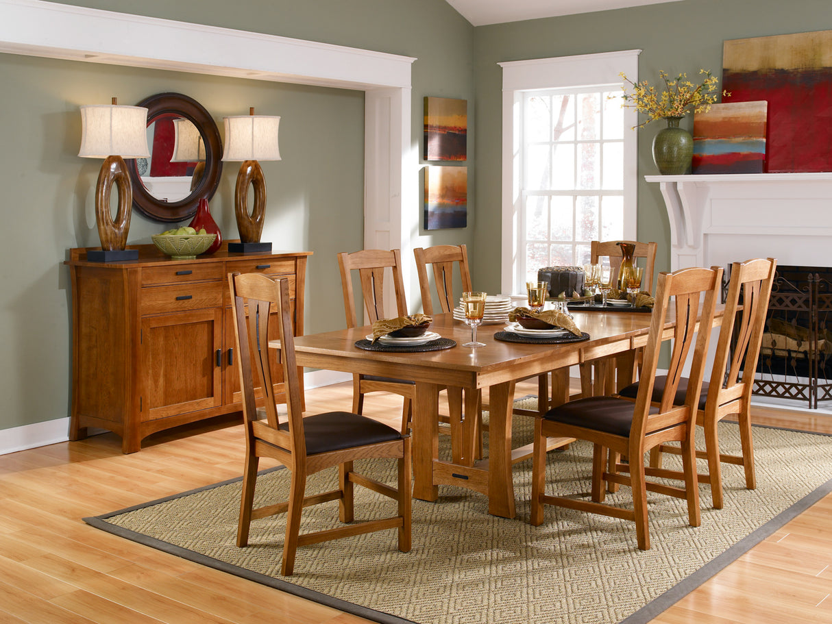 Cattail Bungalow Dining Cat 42X60 Trestle Dining Table